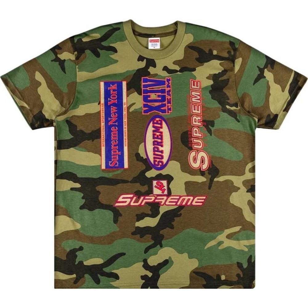 Supreme Multi Logos Tee Woodland Camo FW21 Size Large BRAND NEW RARE T-shirt